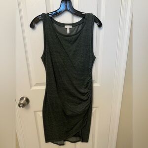Leith Ruched Bodycon Tank Dress in Forest Green Size Medium